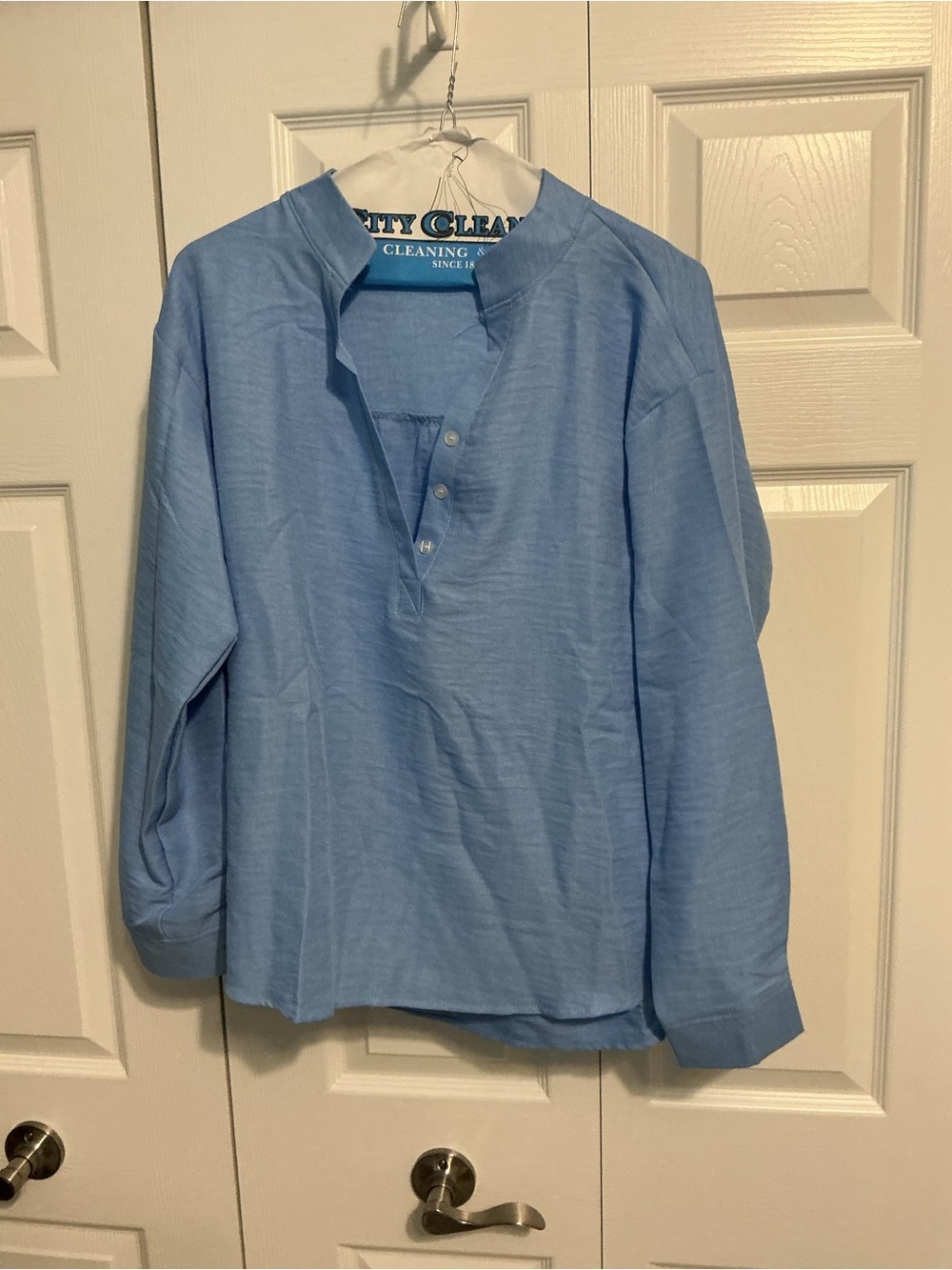 Light Blue women’s Long-Sleeve top
